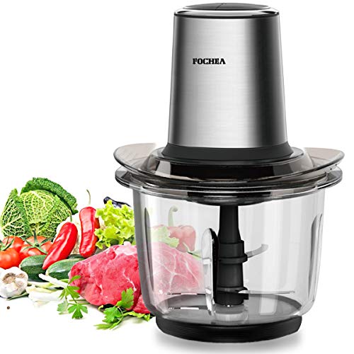 Picadora Eléctrica de Alimentos, FOCHEA 400W Picadora de Carne Eléctrica 2 Niveles de Velocidad y Tazón de Acero Inoxidable de Grado Alimentario de 1.5 L para Carne,Verduras,Hierbas, Especias Picadora Eléctrica de Alimentos, FOCHEA 400W Picadora de Carne Eléctrica 2 Niveles de Velocidad y Tazón de Acero Inoxidable de Grado Alimentario de 1.5 L para Carne,Verduras,Hierbas, Especias