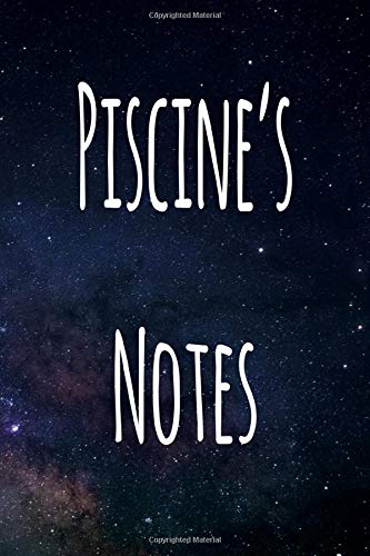Piscine's Notes: Personalised Name Notebook - 6x9 119 page custom notebook- unique specialist personalised gift!