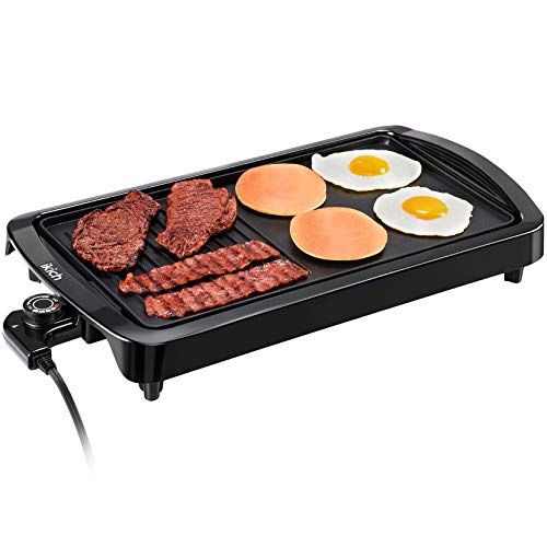 Plancha ElÉCtrica IKICH, Negro Para Interiores De Sin Humo Antiadherente ,De 1600 W Con Bandeja De Goteo, 2 En 1 Con Mango Cool-Touch. Plancha ElÉCtrica IKICH, Negro Para Interiores De Sin Humo Antiadherente ,De 1600 W Con Bandeja De Goteo, 2 En 1 Con Mango Cool-Touch.