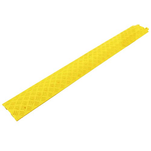PrimeMatik - Pasacables de Suelo para protección de Cables eléctricos de 1 vía 100x13 cm Amarillo rígido