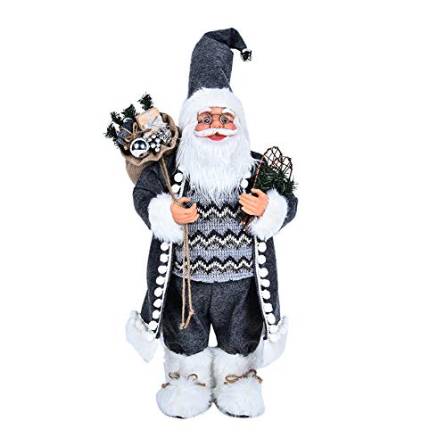 QXPuSS 1 Pieza De Muñecas Navideñas De Papá Noel, Adornos De Felpa De Feliz Navidad, Figura De Pie para Regalos Navideños para Niños, Bolsa De Regalo con Bata Gris En La Espalda, Santa (60 Cm) QXPuSS 1 Pieza De Muñecas Navideñas De Papá Noel, Adornos De Felpa De Feliz Navidad, Figura De Pie para Regalos Navideños para Niños, Bolsa De Regalo con Bata Gris En La Espalda, Santa (60 Cm)