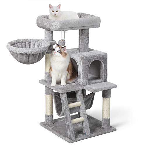 rabbitgoo Rascador para Gatos Árbol para Gato 99CM Multi-Piso Rascadores con Nidos y Hamaca Grande Árboles Rascador para Escalar Centro de Juegos con Percha de Felpa para Actividades y Relajantes