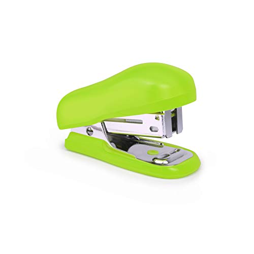 Rapesco Bug - Mini grapadora con caja de 1000 grapas 26/6, color verde