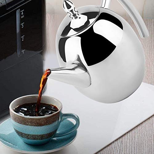 ?????? ?? ??????? Tetera Tetera Estufa Whistling Tea Pot - Tetera de acero inoxidable Té Café Hervidor de agua Contenedor con filtro de malla extraíble(1500ML)