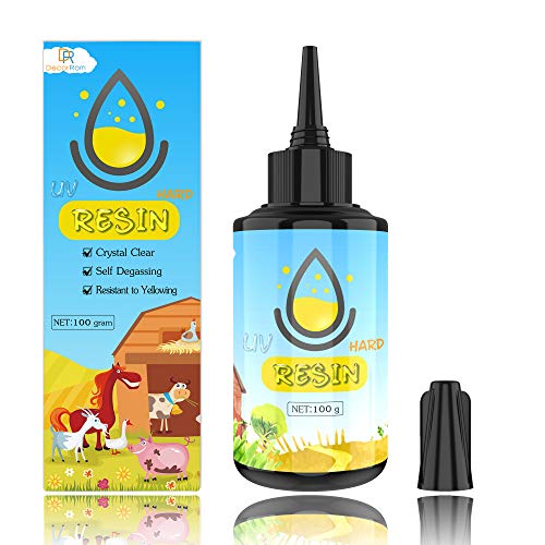 Resina UV - 100 g de Pegamento Resina Transparente de Curado Ultravioleta para la Fabricación de Joyas Artesanales - Resina Epoxi Curado Solar Duro para Moldes de Resina, Fundición y Revestimiento Resina UV - 100 g de Pegamento Resina Transparente de Curado Ultravioleta para la Fabricación de Joyas Artesanales - Resina Epoxi Curado Solar Duro para Moldes de Resina, Fundición y Revestimiento