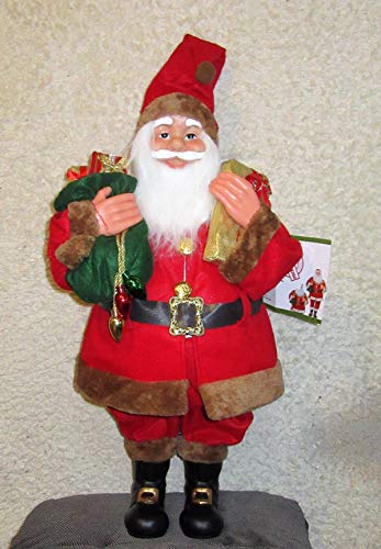Rofu - Figura de Papá Noel, 80 cm de alto, patas extensibles, Navidad Rofu - Figura de Papá Noel, 80 cm de alto, patas extensibles, Navidad