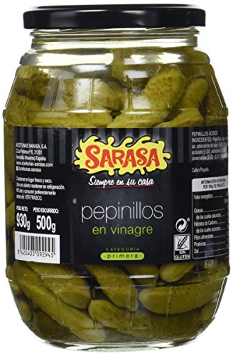 Sarasa Pepinillo Pequeño en Vinagre - Paquete de 6 x 1350 gr - Total: 8100 gr