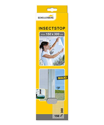 Schellenberg 50324 - Mosquitera para ventanas, protección anti insectos y moscas (150 x 300 cm) color blanco