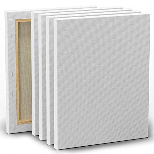 Set de 5 Lienzos para Pintar de 24x30cm - Canvas Lienzo - Para Todo Tipo de Pintura: Acrílico, Oleo, Acuarela - Lienzos 100% Algodón sin Ácidos con Bastidor de Madera para Telas Blancas Set de 5 Lienzos para Pintar de 24x30cm - Canvas Lienzo - Para Todo Tipo de Pintura: Acrílico, Oleo, Acuarela - Lienzos 100% Algodón sin Ácidos con Bastidor de Madera para Telas Blancas