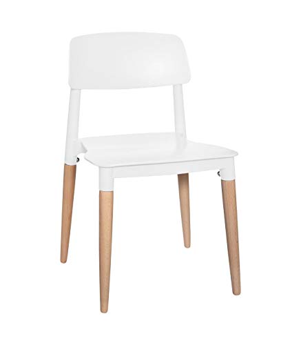 Silla de diseño en polipropileno blanco