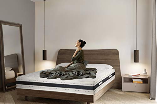 Sleepers Luxemmo - Colchón de espuma viscoelástica con 9 zonas - Mediano - Grosor: 25 cm