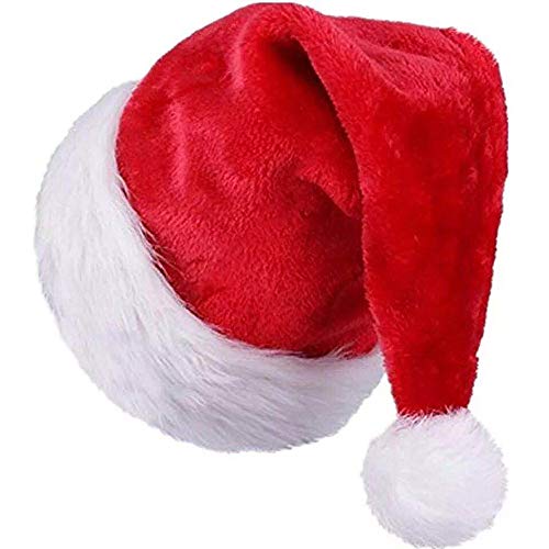 Sombrero de Santa,Gorro Navideño,Gorros de Papá Noel para Niños Adultos Disfraces de Navidad Decoración