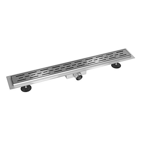 SONNI Canaleta de Ducha con Sifón de Acero Inoxidable 80cm,Típo de Línea Desagüe de Ducha con Accesorio de Piso,con Tope de Olor y Tamiz de Pelo SONNI Canaleta de Ducha con Sifón de Acero Inoxidable 80cm,Típo de Línea Desagüe de Ducha con Accesorio de Piso,con Tope de Olor y Tamiz de Pelo