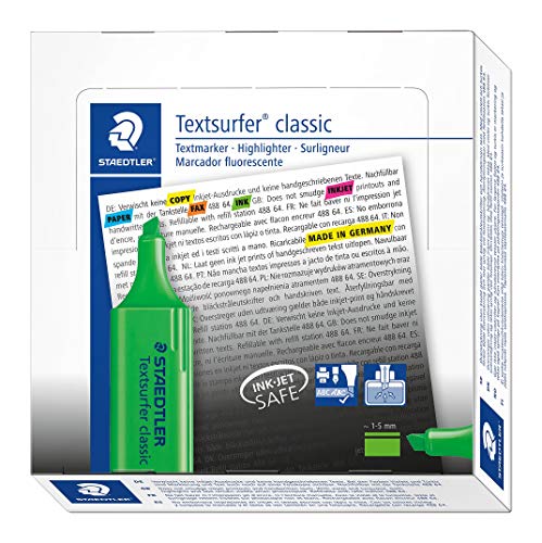 Staedtler Textsurfer classic - Marcador, Verde, paquete de 10 unidades