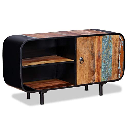 Tidyard Mesa para TV Mueble TV Salón Mesa Televisión Mueble Comedor Soporte de TV Auxiliar Gabinete Hi-Fi Unidad Base Aparador Estilo Industrial Metal y Madera Reciclada 90x30x48cm Tidyard Mesa para TV Mueble TV Salón Mesa Televisión Mueble Comedor Soporte de TV Auxiliar Gabinete Hi-Fi Unidad Base Aparador Estilo Industrial Metal y Madera Reciclada 90x30x48cm