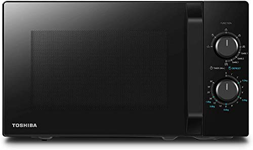 Toshiba MW2- AG23PF - Horno de microondas con grill y cocción combinada, 23 L, 8 menús fáciles, plato giratorio con memoria de posición, 900 W, grill 1050 W, 48,5 x 40,3 x 29,6 cm, negro
