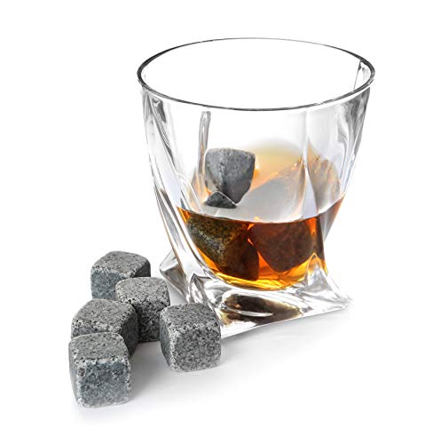 TRIXES 9 Piezas Calidad Granito - Whisky Piedras - Hielo Seco - Cubo Rocas - Regalo