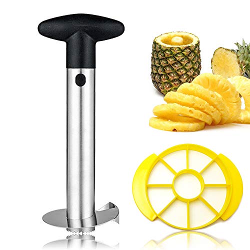 Tyelany Pelador Piña, Cortador de Piña, Pelador de Piña de Acero Inoxidable con Mango Antideslizante, con 1 Rebanador de Fruta, Herramienta para el Hogar y la Cocina con Cuchilla Afilada Tyelany Pelador Piña, Cortador de Piña, Pelador de Piña de Acero Inoxidable con Mango Antideslizante, con 1 Rebanador de Fruta, Herramienta para el Hogar y la Cocina con Cuchilla Afilada