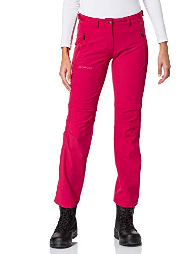 VAUDE Pantalones para Mujer Farley Stretch Zo con Cremallera en T, Mujer, Pantalones, 40144, Club Rojo, 38