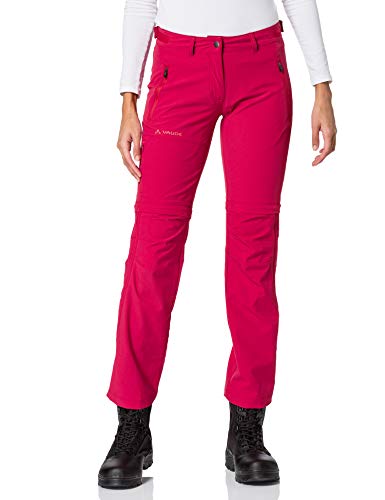 VAUDE Pantalones para Mujer Farley Stretch Zo con Cremallera en T, Mujer, Pantalones, 40144, Club Rojo, 38 VAUDE Pantalones para Mujer Farley Stretch Zo con Cremallera en T, Mujer, Pantalones, 40144, Club Rojo, 38