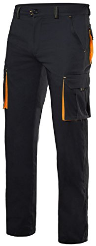 Velilla 103008S/C0-19/T42 Pantalones, Negro y naranja fluorescente, 42