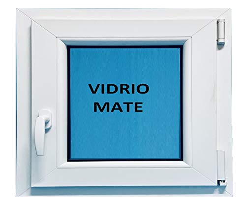 Ventana PVC 600x500 Oscilobatiente Derecha Vidrio Mate, blanco