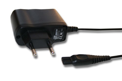 vhbw Cargador 220 V, cable cargador (15V/0,4A) para afeitadora compatible con Philips series HQ, HS, RQ, AT, PT, QT reemplaza HQ8505, CRP136