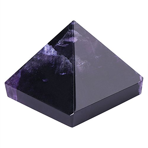 Wal front Crystal Amatista Pirámide Púrpura Cristalina Púrpura Natural para de Coración Casera Regalo Decoración Artesanía 3 cm