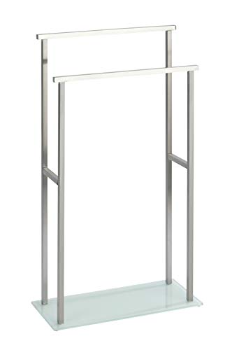 WENKO Toallero de pie Debar - Toallero de pie, Acero inoxidable, 20 x 83 x 46 cm, Satinado WENKO Toallero de pie Debar - Toallero de pie, Acero inoxidable, 20 x 83 x 46 cm, Satinado