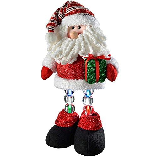 WeRChristmas 45 cm Pre-Lit diseño de Papá Noel con luz LED los Bajos de árbol de Navidad