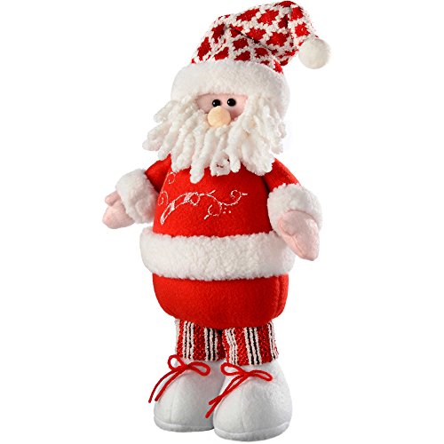 WeRChristmas – Figura Decorativa de pie de Papá Noel de Navidad, 43 cm, Color Multicolor