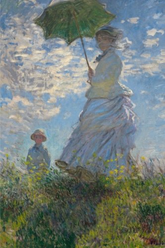 Woman with a parasol - Madame Monet and her Son, Claude Monet: Journal (notebook, composition book) 160 Lined / ruled pages, 6x9 inch (15.24 x 22.86 cm) Laminated