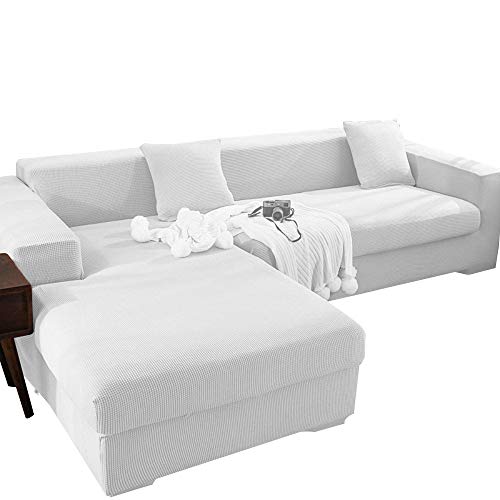 X-ZBS Funda de sofá Fundas de sofá elásticas en Forma de L Funda de sofá Universal (El sofá de Esquina en Forma de L Necesita Comprar Dos) (3 Plaza::185-235cm, Blanco) X-ZBS Funda de sofá Fundas de sofá elásticas en Forma de L Funda de sofá Universal (El sofá de Esquina en Forma de L Necesita Comprar Dos) (3 Plaza::185-235cm, Blanco)