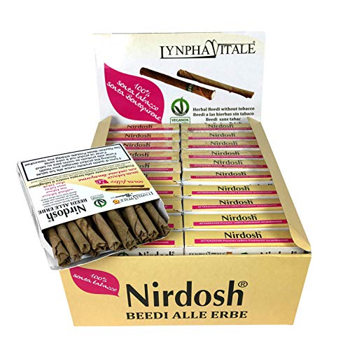 20 Paquetes de cigarrillos de hierbas Nirdosh sin filtro – Programa para dejar de fumar – remedio contra el humo sin nicotina, tabaco – paquetes de 20 cigarrillos cada uno - Dispositivo médico EU