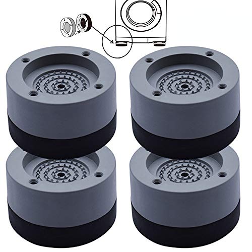 4 Piezas Almohadillas Antivibración Lavadora, Almohadillas Goma Antivibración para lavadora, para Todas las Secadoras de Lavadora, 4 cm