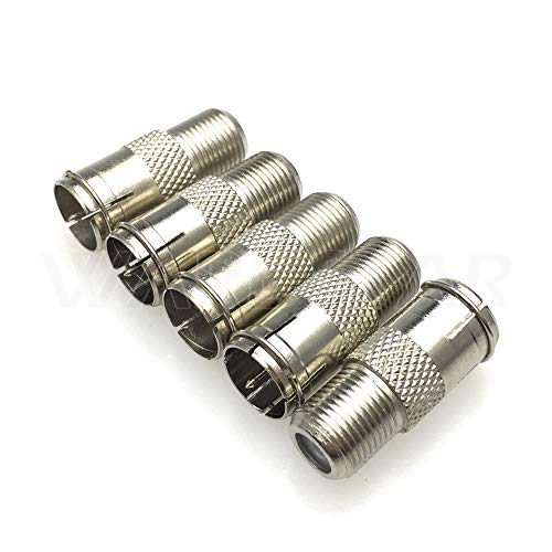 5Pcs/Lot RF Coax UK Quick F Male To F Female Quick Plug F Type To CATV RF Connector F Female To CATV Male RF Coaxial Connector