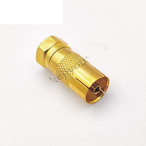 6Pcs TV Antenna Coaxial F Connector TV Coaxial Plug STB Quick Plug RF Coax F Female/Male To RF Male/Female Connector gold type 1 6Pcs