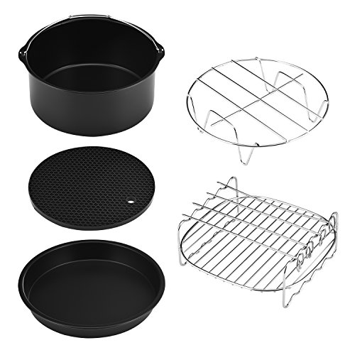 Accesorios para freidoras (juego de 5), Ajuste para Gowise Philips Cozyna, Capacidad superior a 3.0L, todo 3.7QT 5.3QT 5.8QT, diámetro de 7 pulgadas Accesorios para freidoras (juego de 5), Ajuste para Gowise Philips Cozyna, Capacidad superior a 3.0L, todo 3.7QT 5.3QT 5.8QT, diámetro de 7 pulgadas