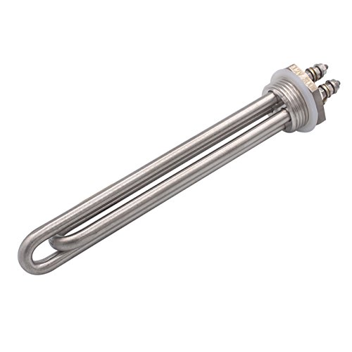 Aiicioo 12v 300w Elemento de Calefacción Material de Acero Inoxidable Grado Alimenticio Resistencia para Calentador 1pulgada BSP Thread Aiicioo 12v 300w Elemento de Calefacción Material de Acero Inoxidable Grado Alimenticio Resistencia para Calentador 1pulgada BSP Thread