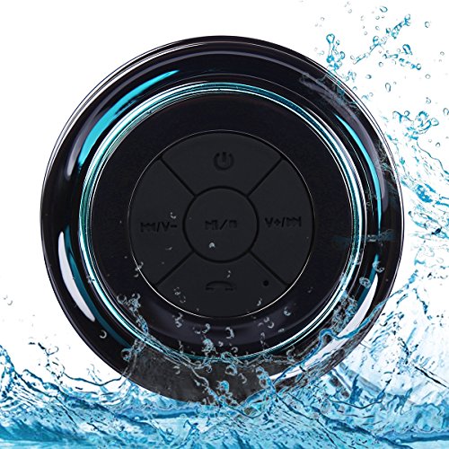 Altavoz Bluetooth Ducha Impermeable, Waterproof Bluetooth Speaker with FM Radio, Copa de succión dedicada, Mic incorporado, Hands-Free Speakerphone Para HuaWei, Samsung, Nexus, HTC, iPhone y iPad Altavoz Bluetooth Ducha Impermeable, Waterproof Bluetooth Speaker with FM Radio, Copa de succión dedicada, Mic incorporado, Hands-Free Speakerphone Para HuaWei, Samsung, Nexus, HTC, iPhone y iPad