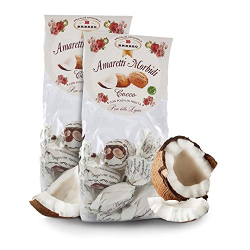 Amaretti Sabor Coco - Galletas Italianas de Almendra - 150 Gramos (Paquete de 2 Piezas)