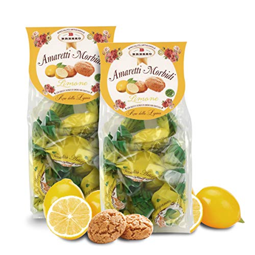 Amaretti Sabor Limón - Galletas Italianas de Almendra - 150 Gramos (Paquete de 2 Piezas)
