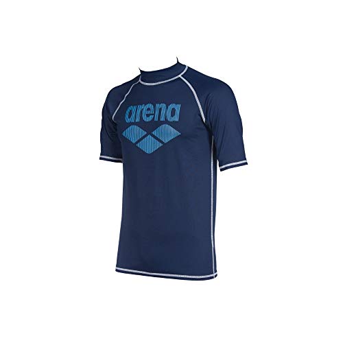 ARENA Rash Icons UV - Camiseta para Hombre, Hombre, Camiseta UV, 003137, Azul Marino, Medium