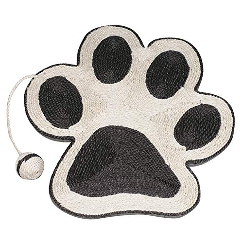 Arquivet Rascador gatos alfombra huella negro con ratón - 40 x 36 cm Arquivet Rascador gatos alfombra huella negro con ratón - 40 x 36 cm