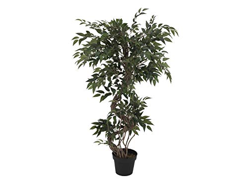 artplants.de Ficus Exotica Artificial MIYU con Tronco, 130cm - árbol - Planta sintética