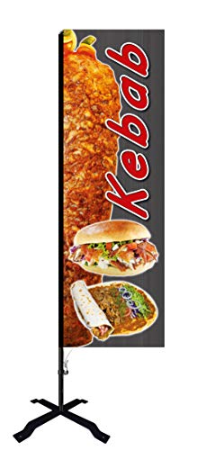 Bandera de playa Kebab – aprox. 275 cm de alto SEF528-FR