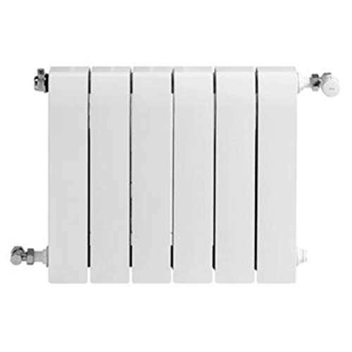 Baxi Radiador de aluminio de alta emisión térmica Batería, 6 elementos, serie Dubal 80, 8,2 x 48 x 77,1 centímetros (Referencia: 194A35601), blanco
