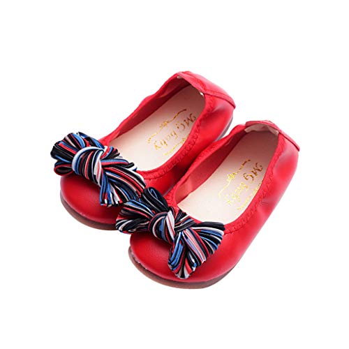 Berimaterry Bebé Prewalker Zapatos Primeros Pasos para bebé-niñas,Zapatos de Flores de Encaje,Sandalias de Bowknot para 0-6 6-12 12-18 Meses Bebé Cuero Princesa Suave Suela Niña Casuales 0-18 Mes