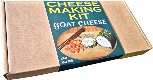best4kits Kit de queso premium = queso de cabra con ajo y hierbas = gran regalo = hacer su propio queso