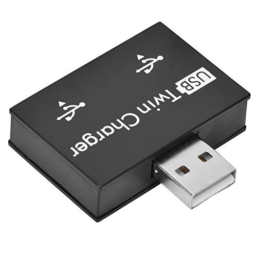 Bewinner Hub USB 2.0, aleación de Aluminio + PC pequeño/portátil/Resistente/conexión Transparente, convertidor de Adaptador Divisor con Dos Puertos USB-Conectado a una estación de Acoplamiento USB
